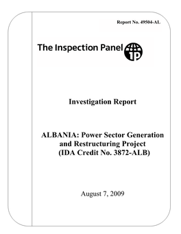 Investigation Report ALBANIA