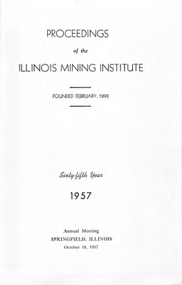 Proceedings Illinois Mining Institute