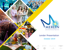 Lender Presentation October 2019 Disclaimer