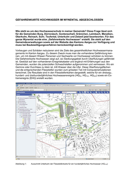 Gefahrenkarte Hochwasser Im Wynental Abgeschlossen