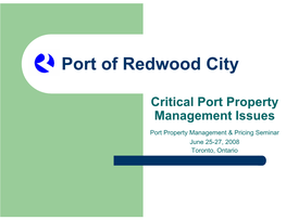 Port of Redwood City