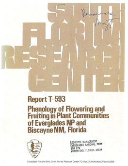 SFRC T-593 Phenology of Flowering and Fruiting