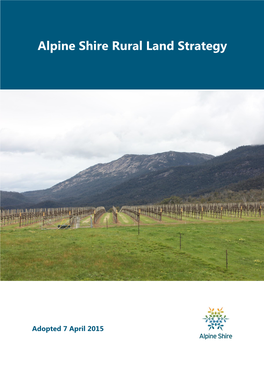 Alpine Shire Rural Land Strategy