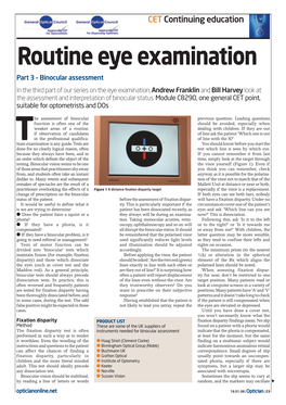 Routine Eye Examination