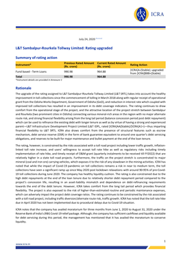 L&T Sambalpur-Rourkela Tollway Limited