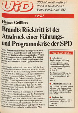 UID 1987 Nr. 12, Union in Deutschland