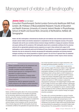 Management of Rotator Cuff Tendinopathy