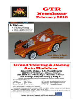 2016 02 FEB GTR News