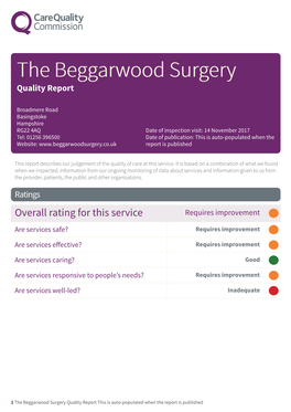 The Beggarwood Surgery Newapproachcomprehensive Report