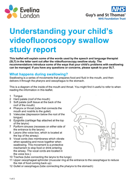 Understanding Your Child's Videofluoroscopy