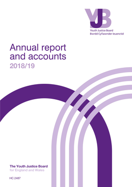 Youth Justice Board Annual Report and Accounts 2018/19