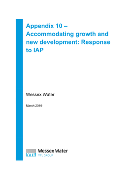 Accommodating Growth and New Development: Response to IAP
