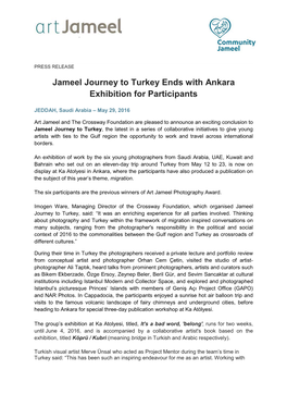 Jameel Journey to Turkey Ends with Ankara Exhibition for Participants