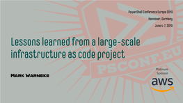 Lessons Learned from a Large-Scale Infrastructure As Code Project