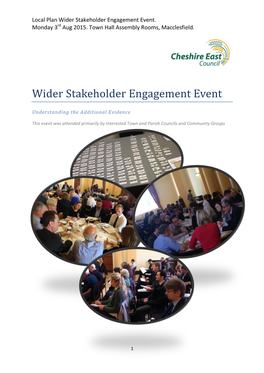 Wider Stakeholder Engagement Event