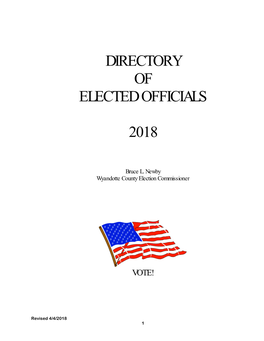 Directory of Elected Officials 2018