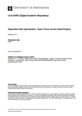 88 Regionalism and Regionalisation Inn the United Kingdom