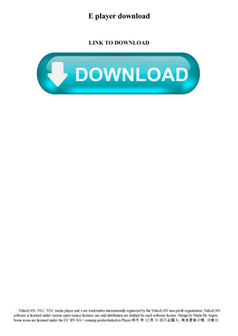 E Player Download