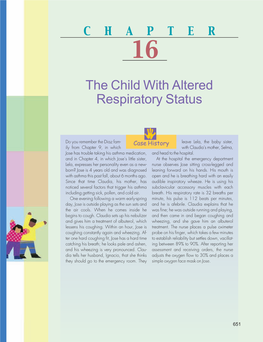 The Child with Altered Respiratory Status
