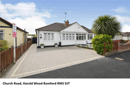 Church Road, Harold Wood Romford RM3 0JT Welcome To