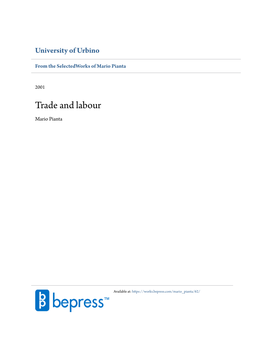 Trade and Labour Mario Pianta