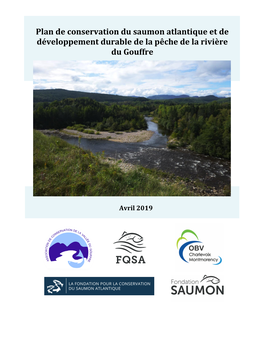 Plan De Conservation Du Saumon Atlantique Et De Développement Durable De La Pêche De La Rivière Du Gouffre, Association De Conservation De La Vallée Du Gouffre, 50 P