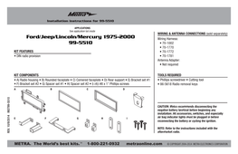 Ford/Jeep/Lincoln/Mercury 1975-2000 99-5510