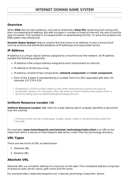 Internet Domain Name System