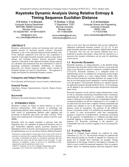 Keystroke Dynamic Analysis Using Relative Entropy & Timing Sequence