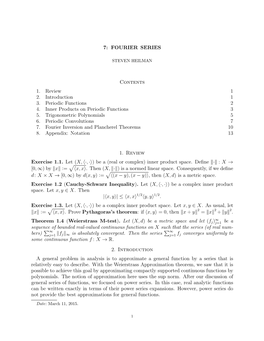 7: Inner Products, Fourier Series, Convolution