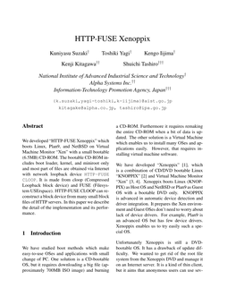 HTTP-FUSE Xenoppix
