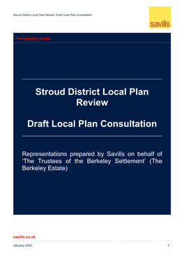 Stroud District Local Plan Review Draft Local Plan Consultation