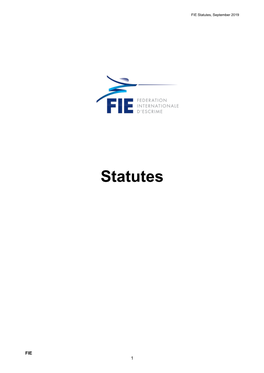 Statutes, September 2019