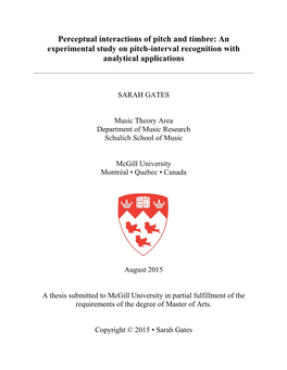 Perceptual Interactions of Pitch and Timbre: an Experimental Study on Pitch-Interval Recognition with Analytical Applications