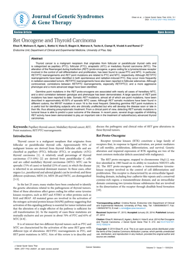 Ret Oncogene and Thyroid Carcinoma