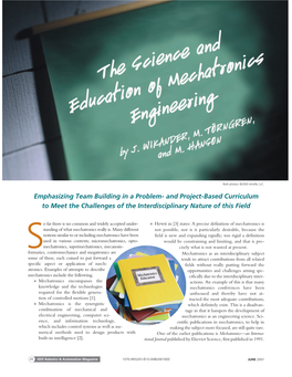The Science and Education of Mechatronics Engineering