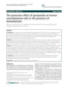 The Protective Effect of Geniposide on Human Neuroblastoma Cells in The