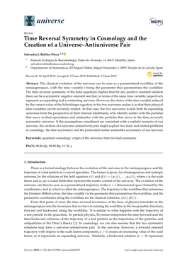 Time Reversal Symmetry in Cosmology and the Creation of a Universe–Antiuniverse Pair