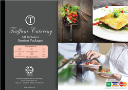 1.19 Teaffani Catering All Inclusive Seminar Packages 2018