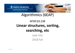 Lecture 04 Linear Structures Sort