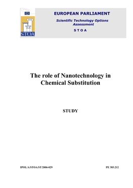 The Role of Nanotechnology in Chemical Substitution