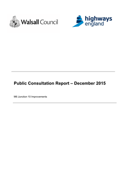 Public Consultation Report – December 2015