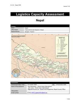 Logistics Capacity Assessment Nepal