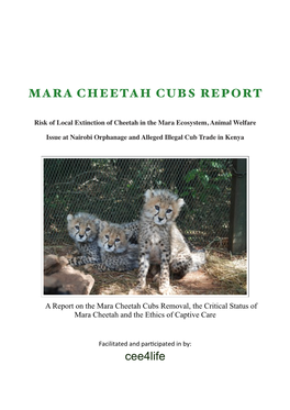 MARA CHEETAH CUBS REPORT Cee4life