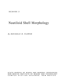 Nautiloid Shell Morphology