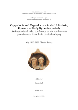 Cappadocia and Cappadocians in the Hellenistic, Roman and Early
