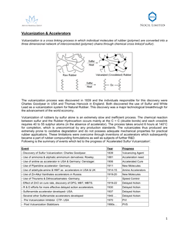 Vulcanization & Accelerators