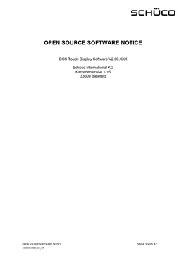 Open Source Software Notice