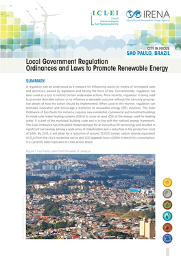 Renewable Energy Policy in Cities: Sao Paulo, Brazil, Case Study