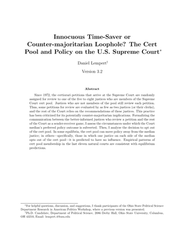 The Cert Pool and Policy on the US Supreme Court